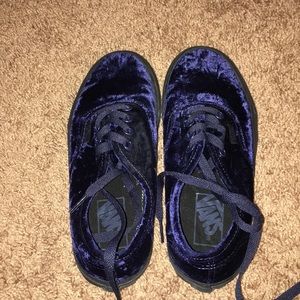 Authentic blue velvet vans